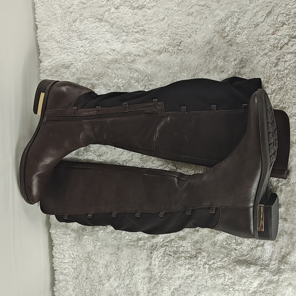 Vince Camuto Knee High Lace up Brown Leather Boots without Laces Women size 7 - Picture 7 of 12